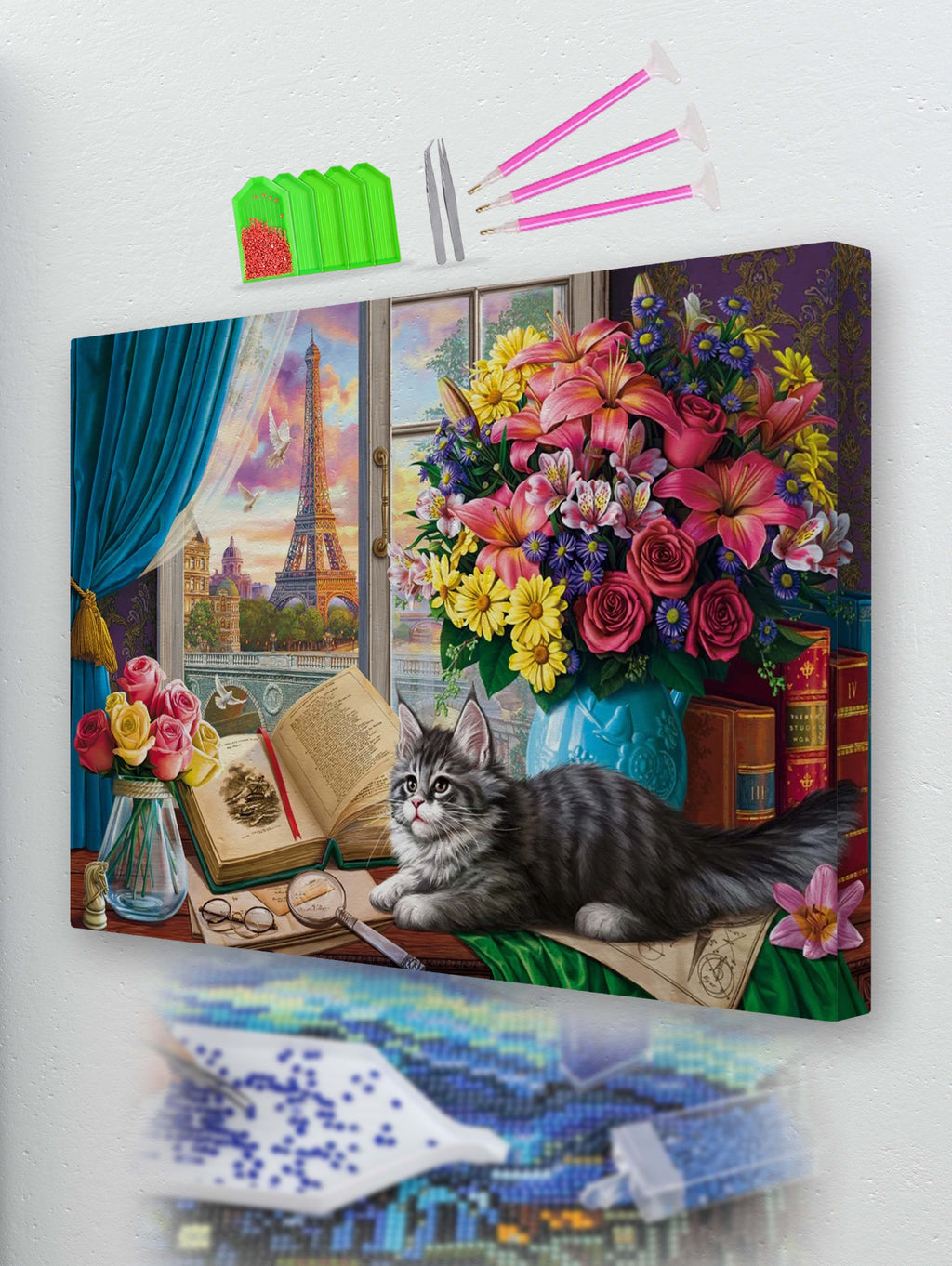 A Cat’s Paris Dream Diamond Painting Kit