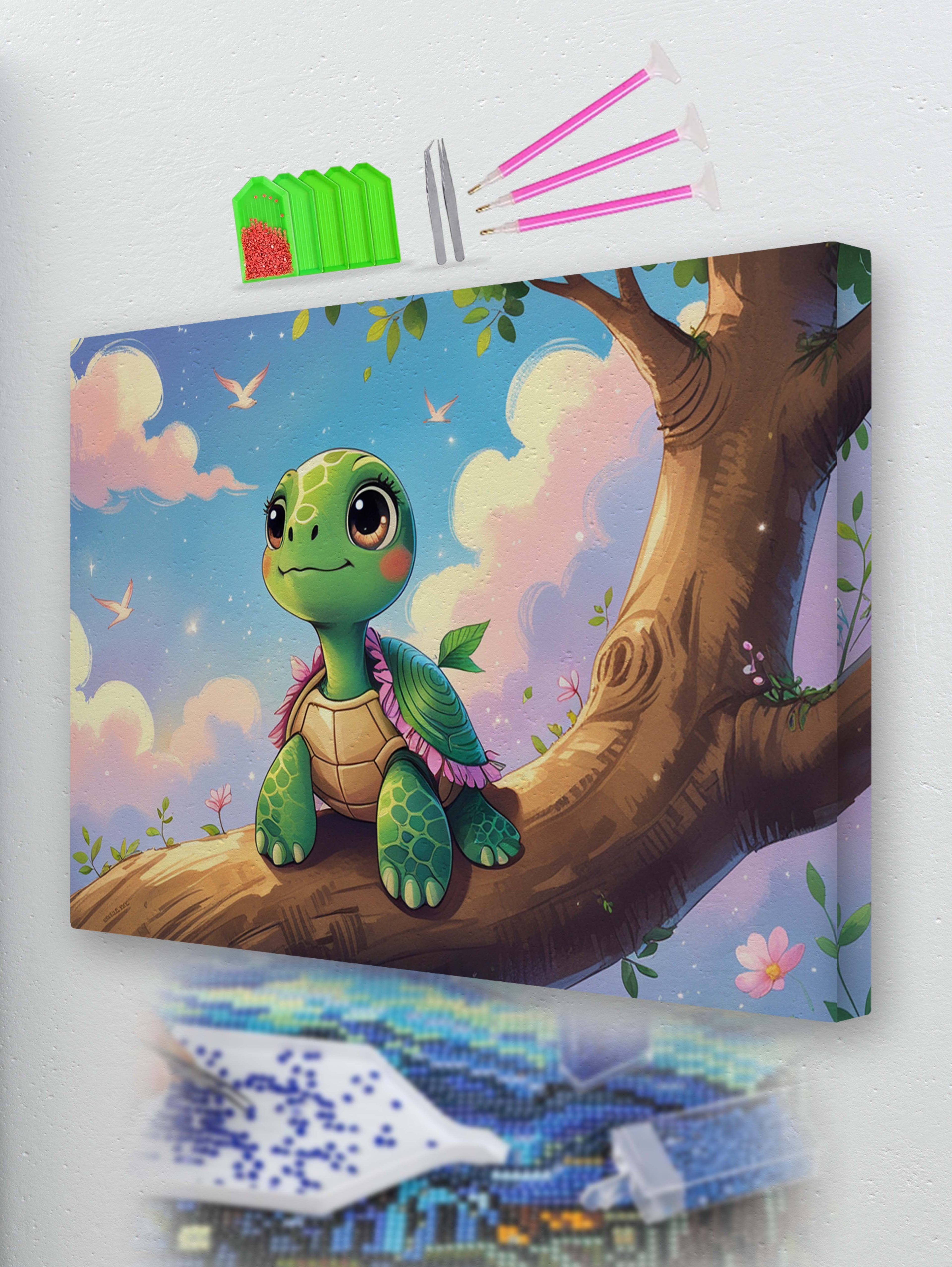 Tree Top Turtle Diamond Painting Kit