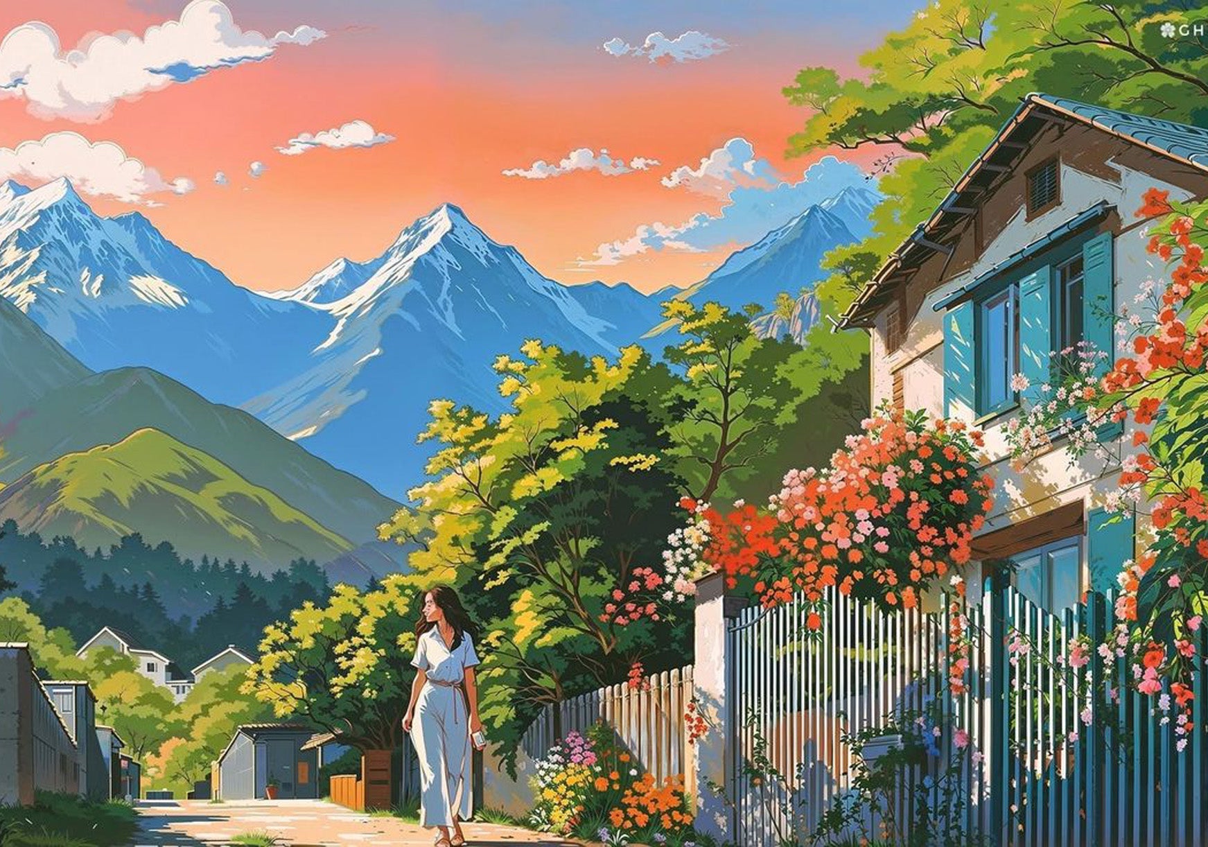 Evening Light Mountain Calm Diamond Painting Kit