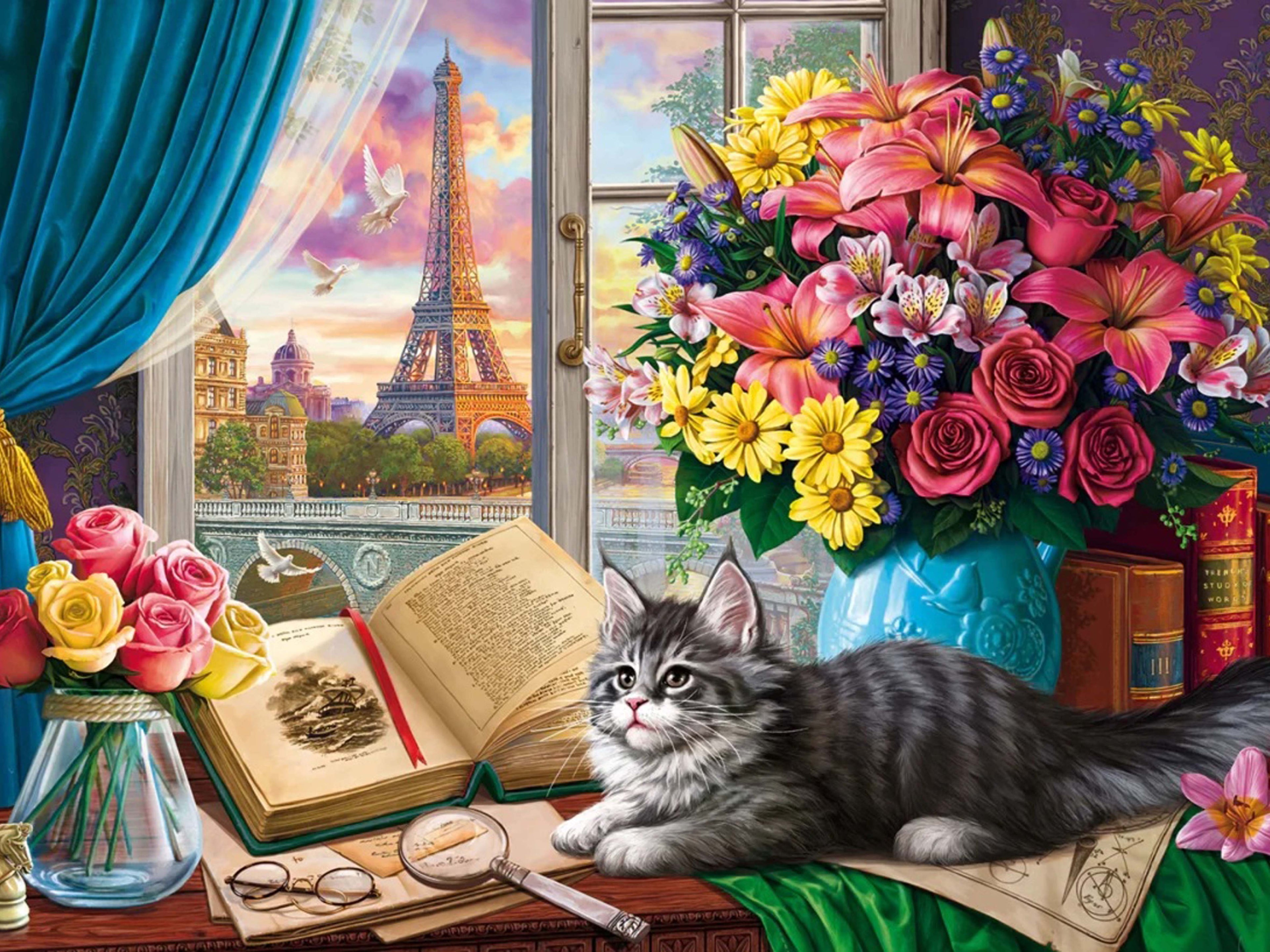 A Cat’s Paris Dream Diamond Painting Kit
