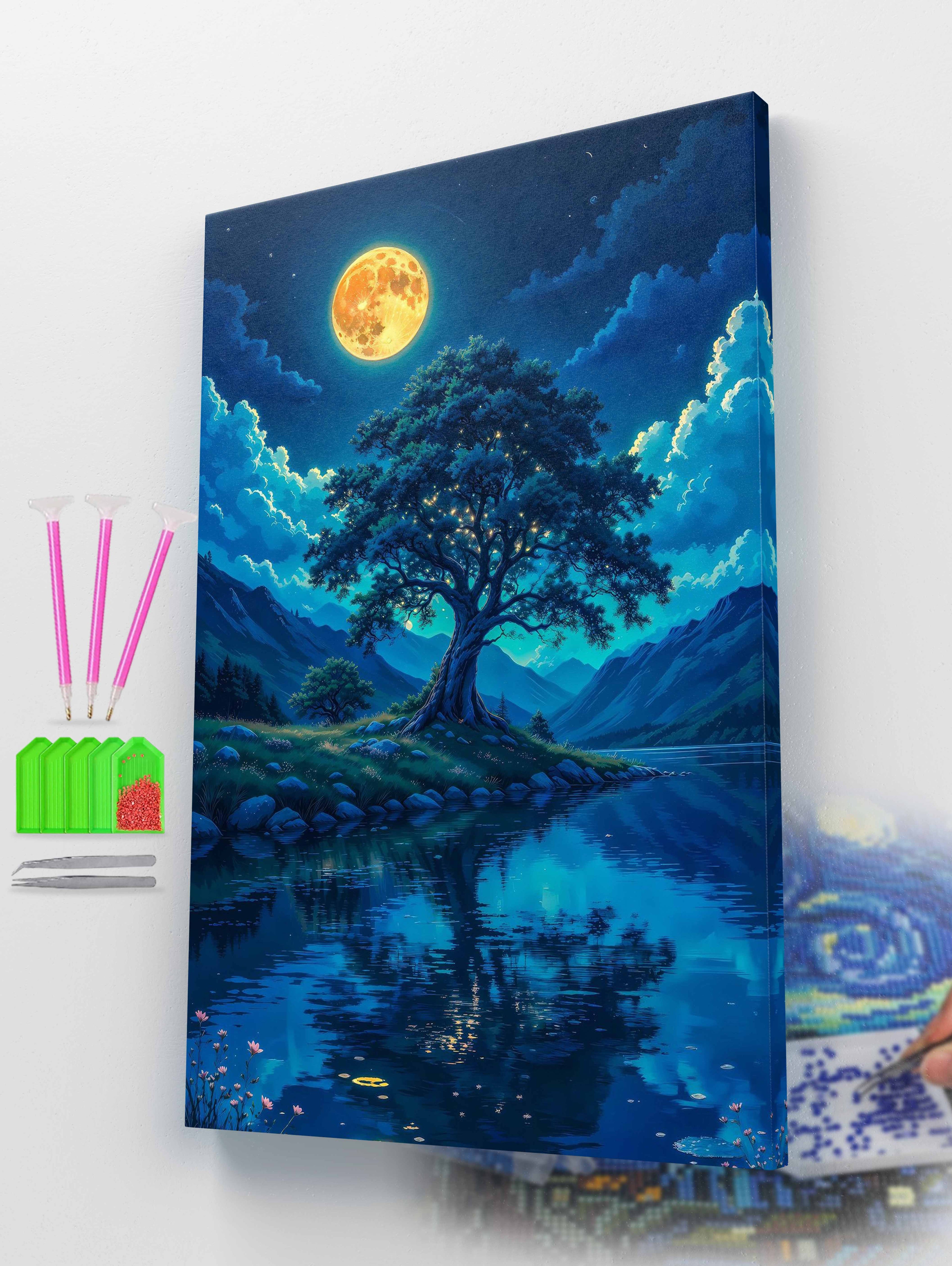 The Moonlit Grove Diamond Painting Kit