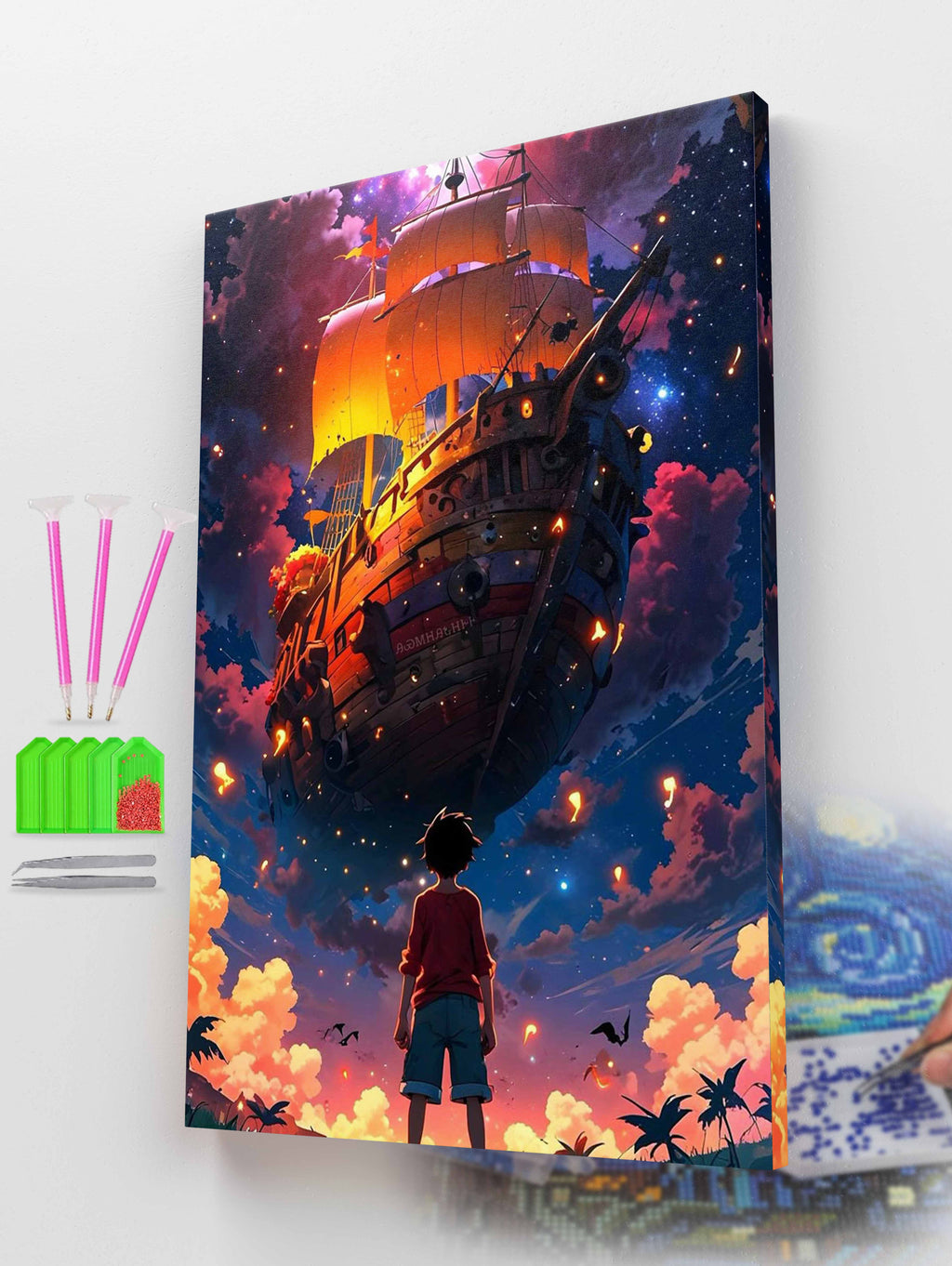 Fantasy Sky Pirate Ship Diamond Painting Kit