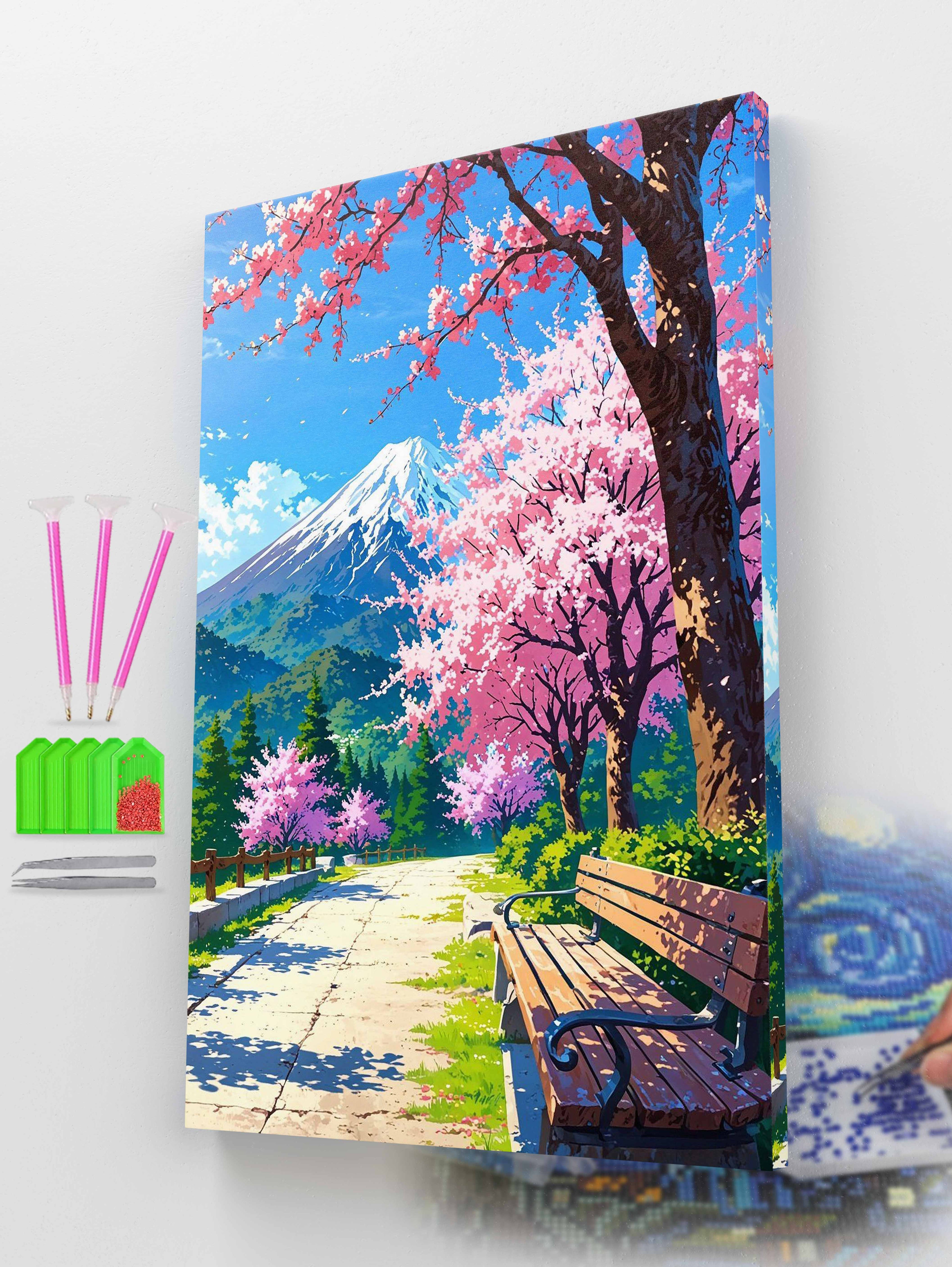 A Bench in Bloom Diamond Painting Kit