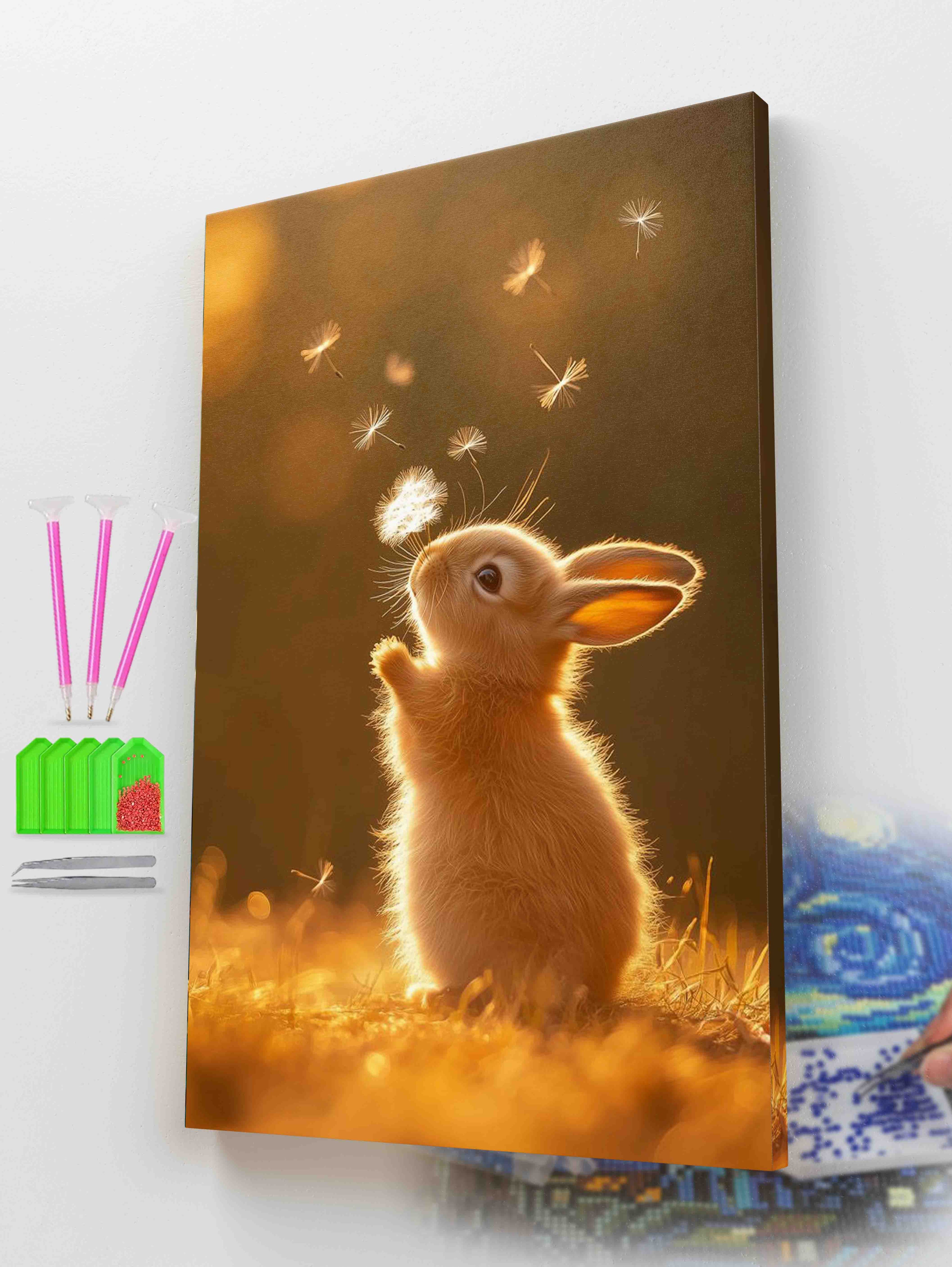 Baby Bunny Wall Art Diamond Painting Kit