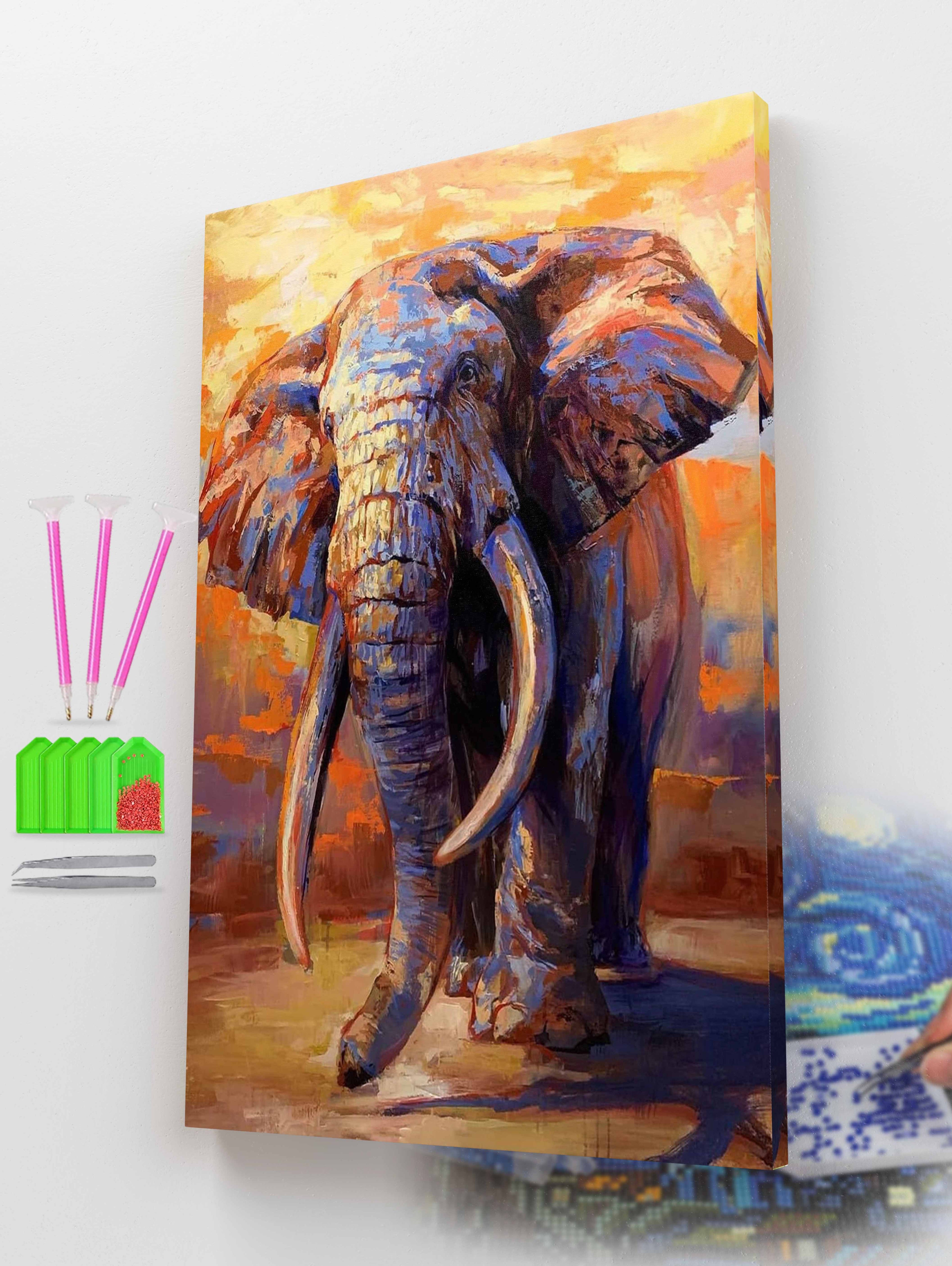 Colorful Elephant Diamond Painting Kit