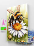 Bee on Daisy Flower Diamond Painting Kit