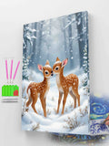 Cute Baby Deer in Snow Diamond Painting Kit