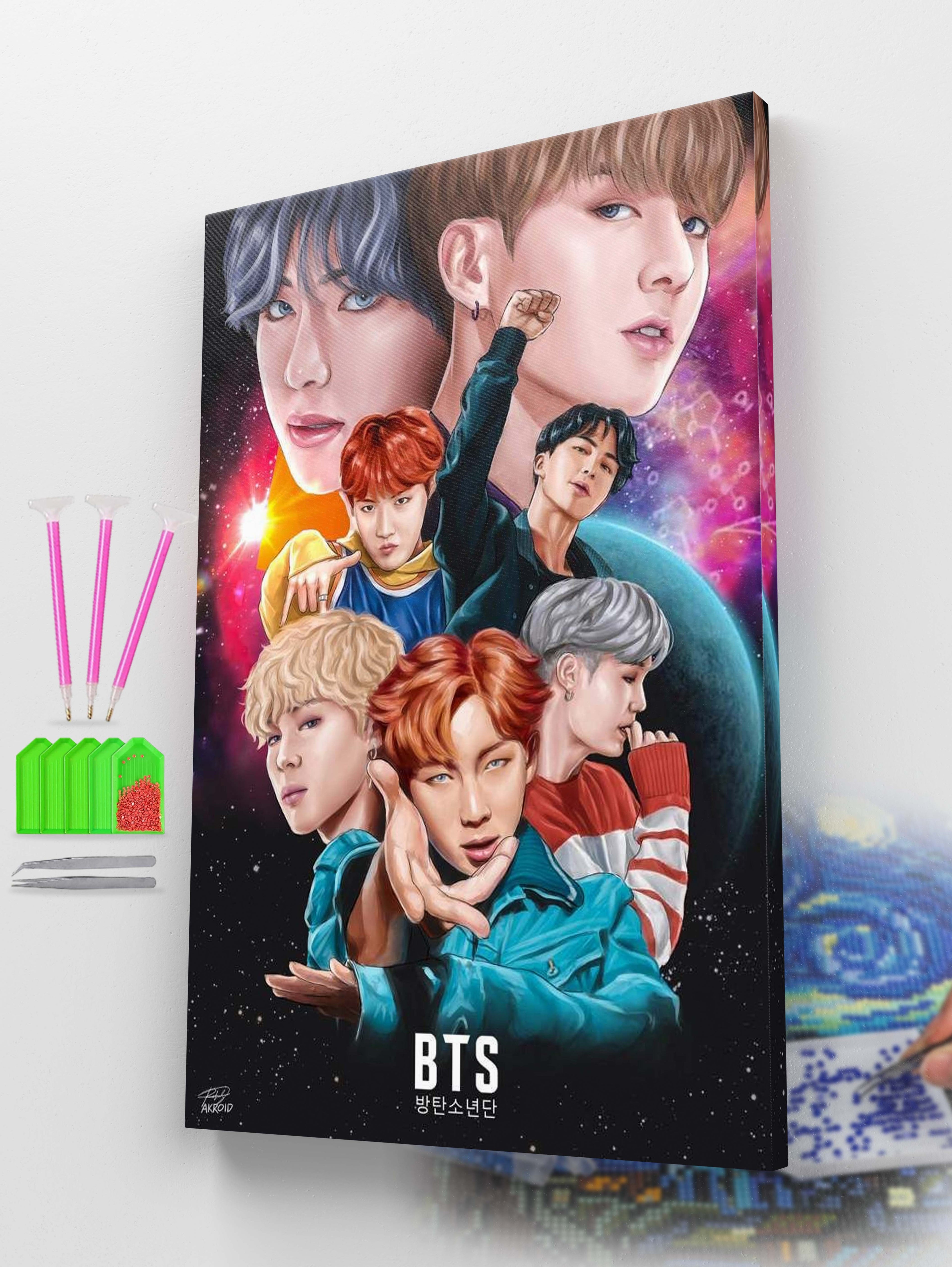 BTS Space Fantasy Portrait Diamond Painting Kit