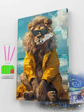 Cool Lion Smoking Diamond Painting Kit