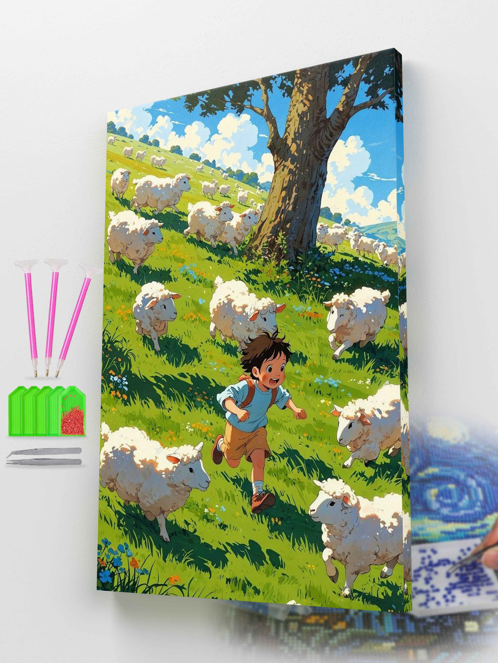 Lambs and Laughter Diamond Painting Kit