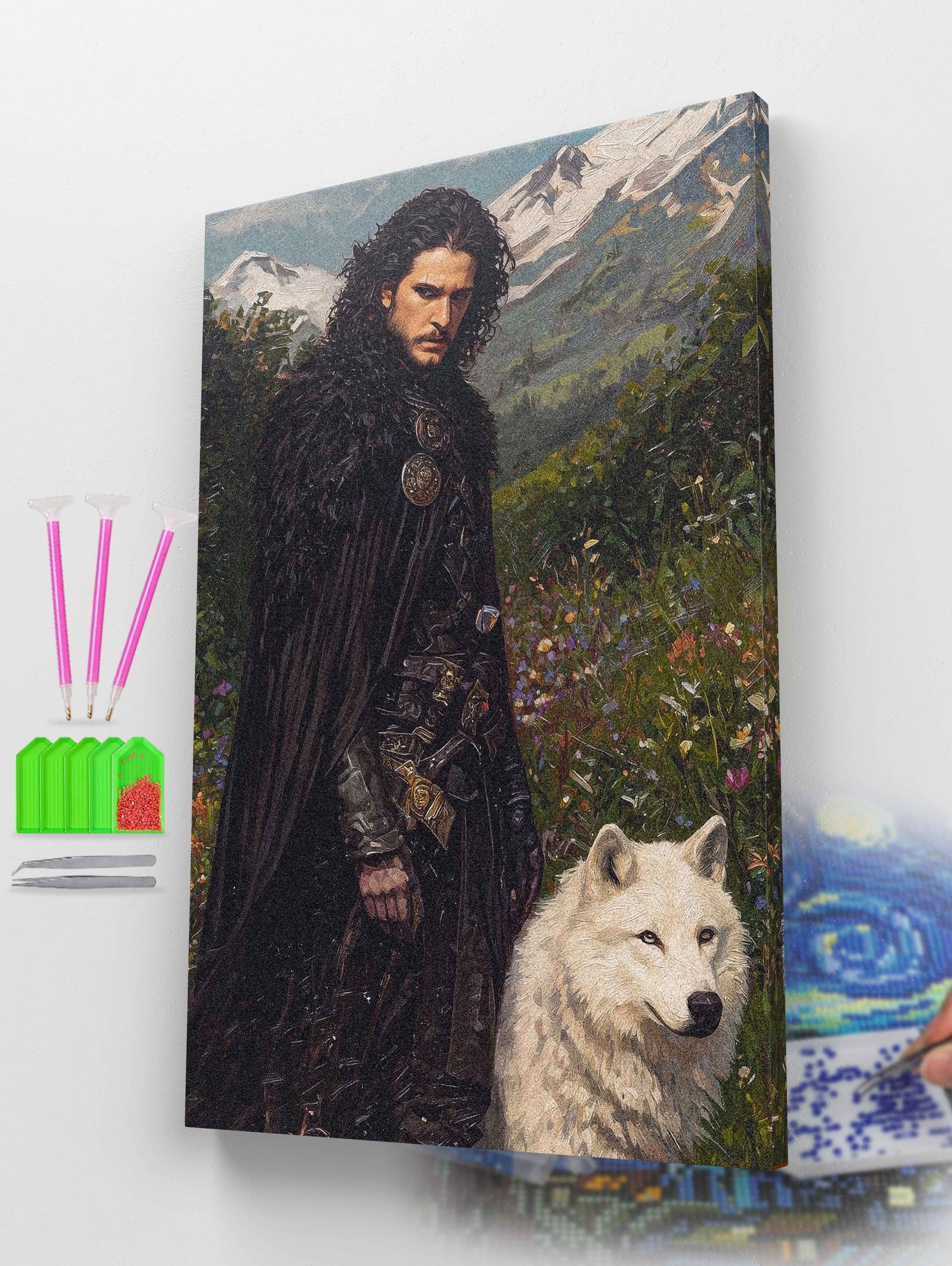 The Wolf and the Warrior Diamond Painting Kit