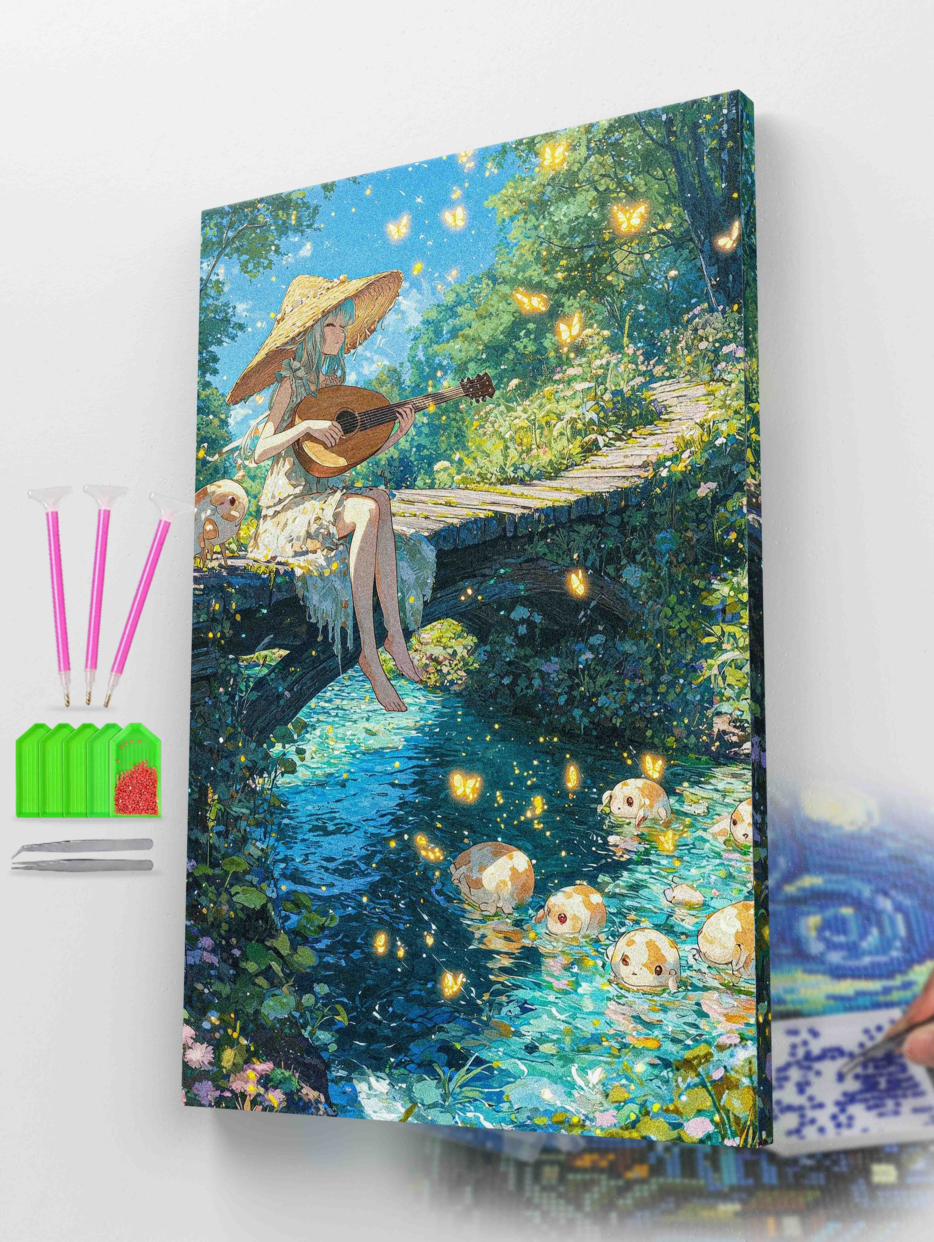 Enchanted Forest Bridge Diamond Painting Kit