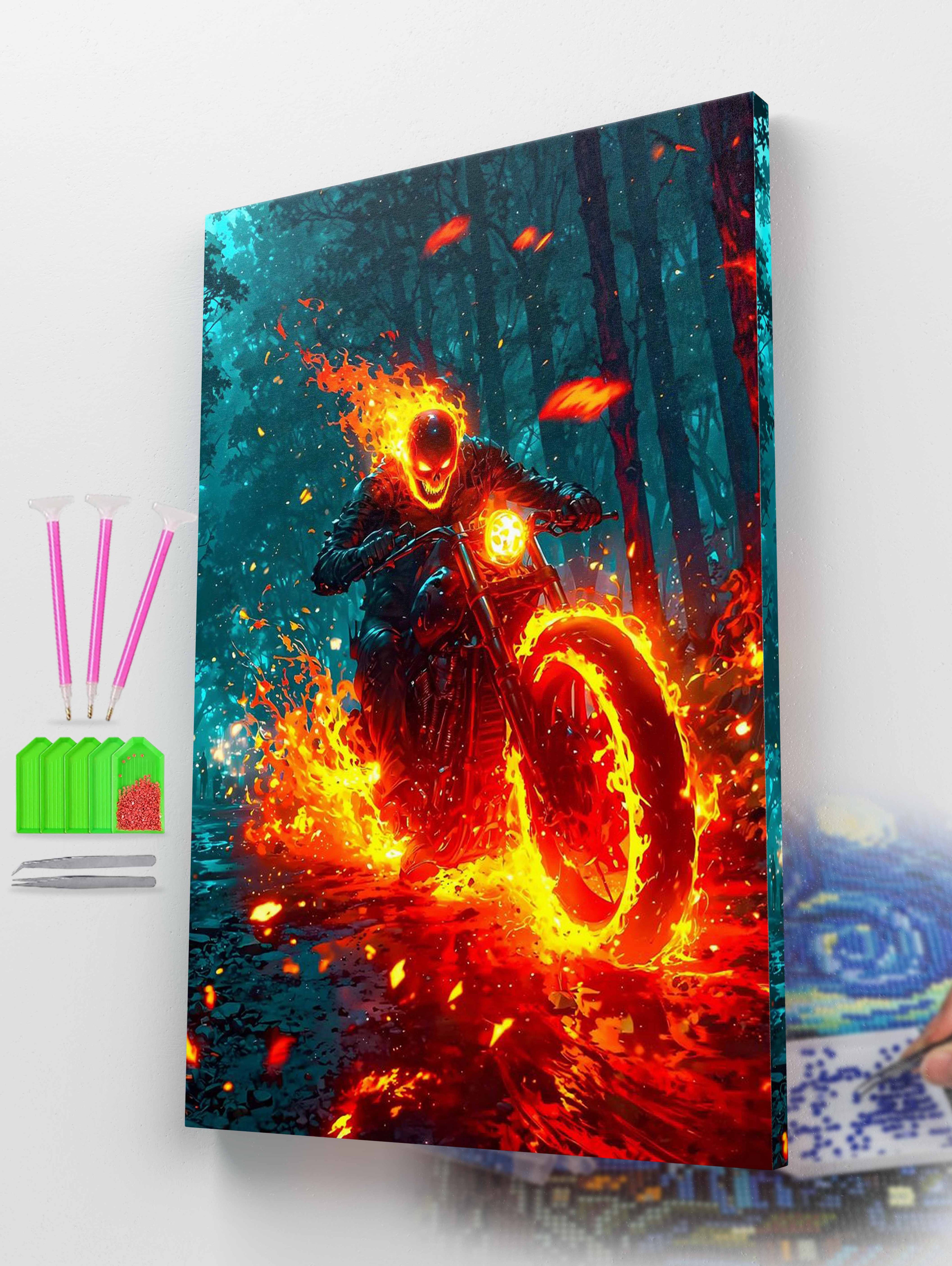 Hellfire on Wheels Diamond Painting Kit