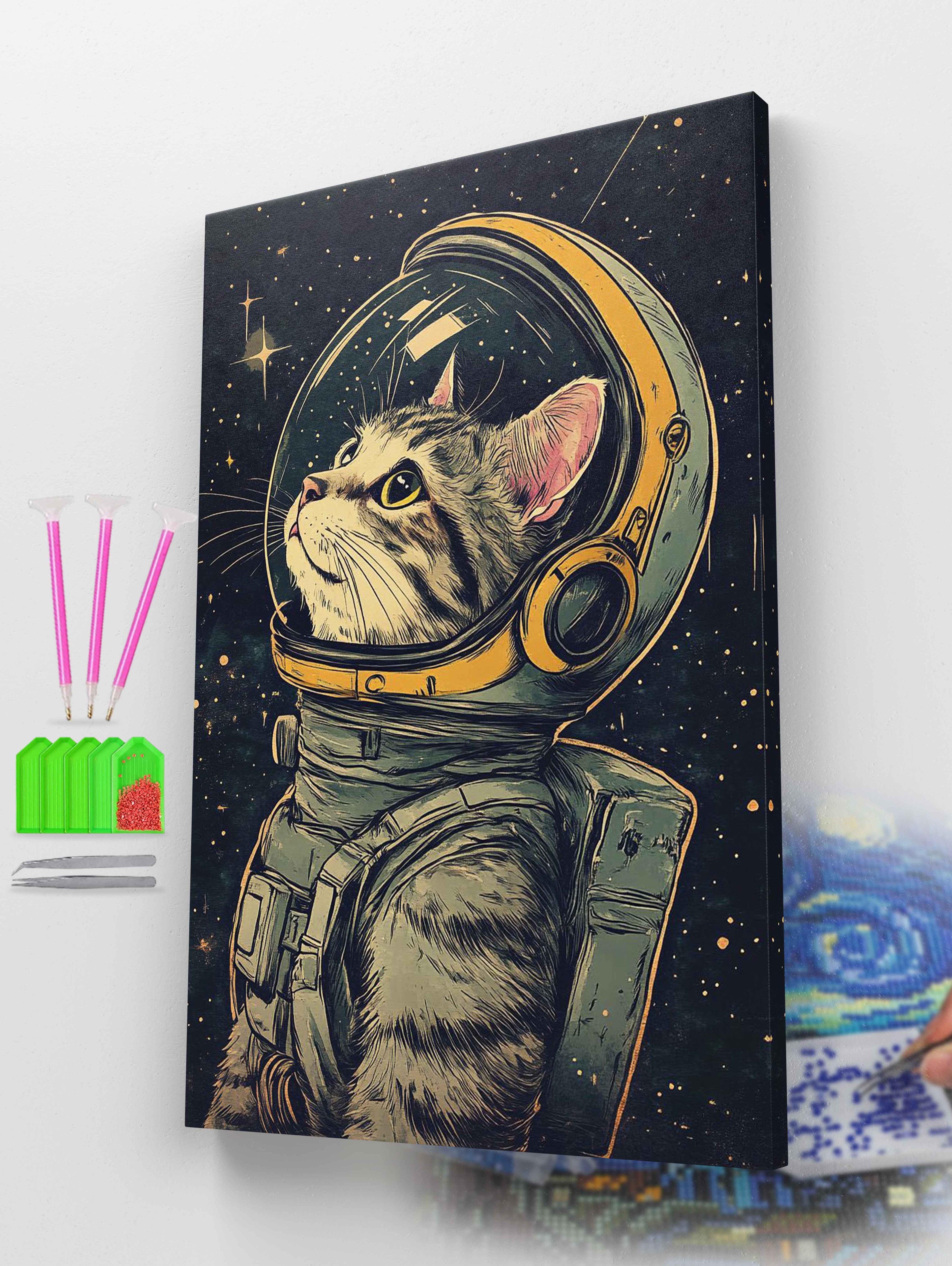 Luna the Space Cat Diamond Painting Kit