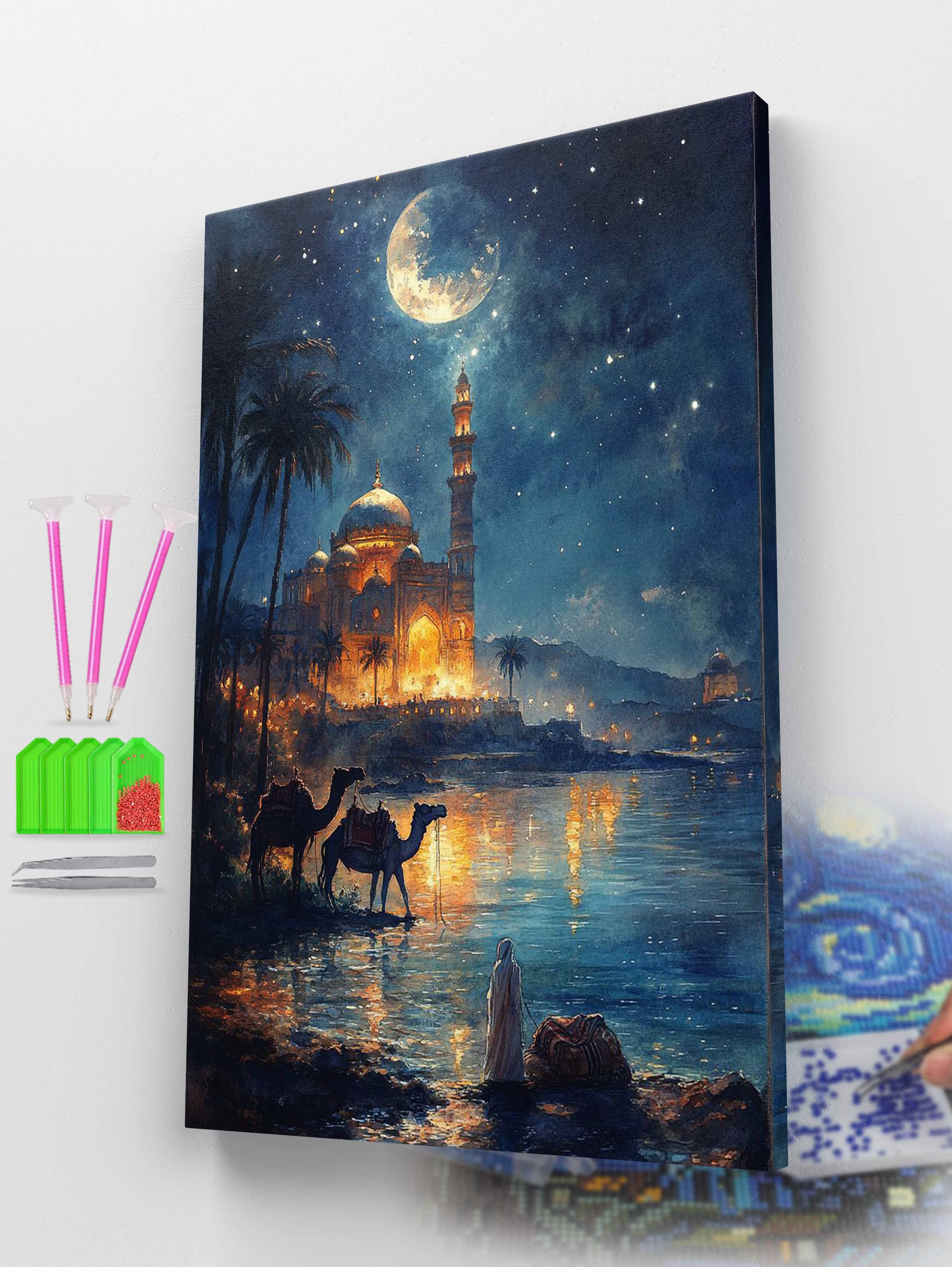 Moon Over Minarets Diamond Painting Kit