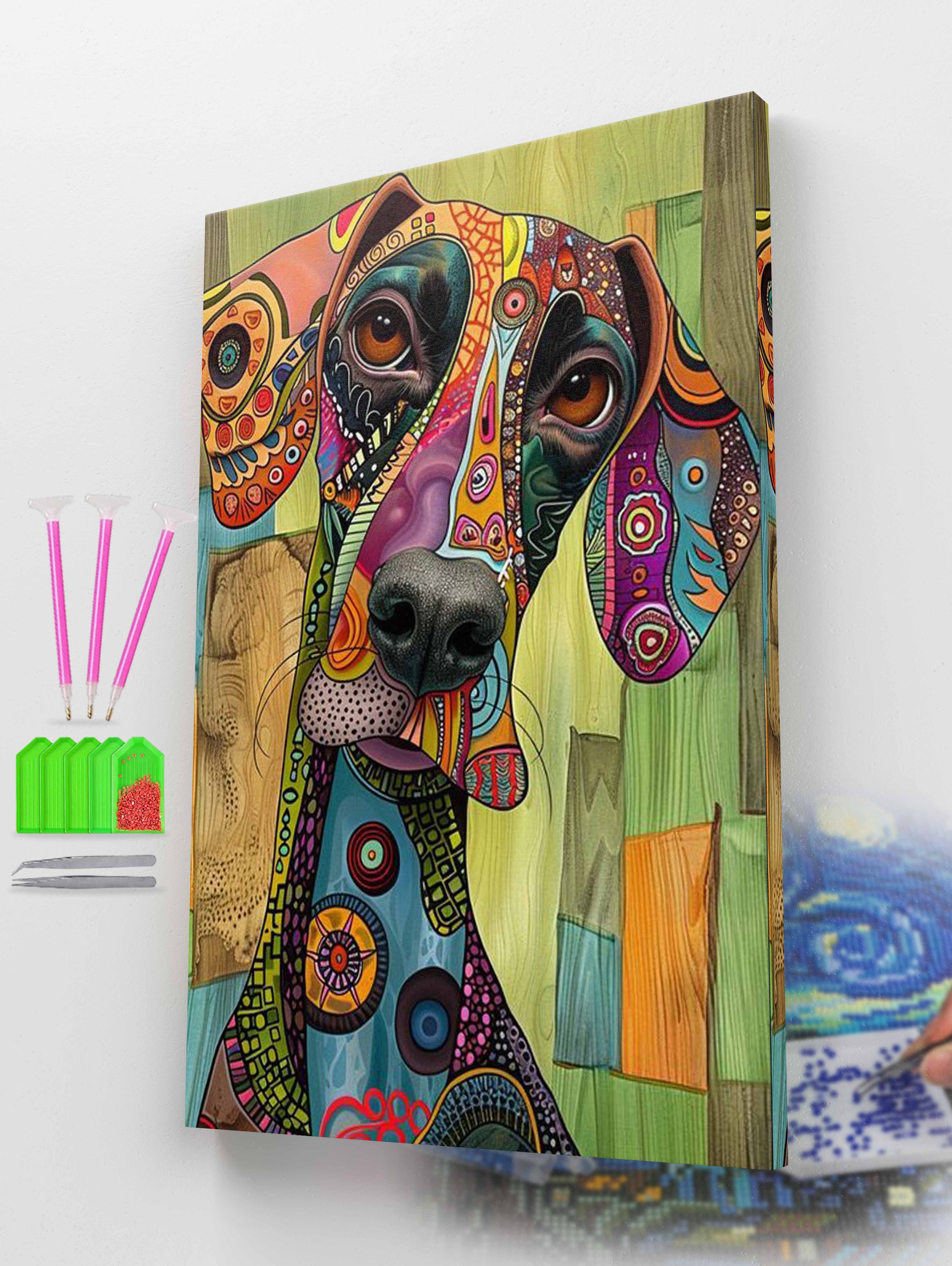 Patchwork Pup Diamond Painting Kit