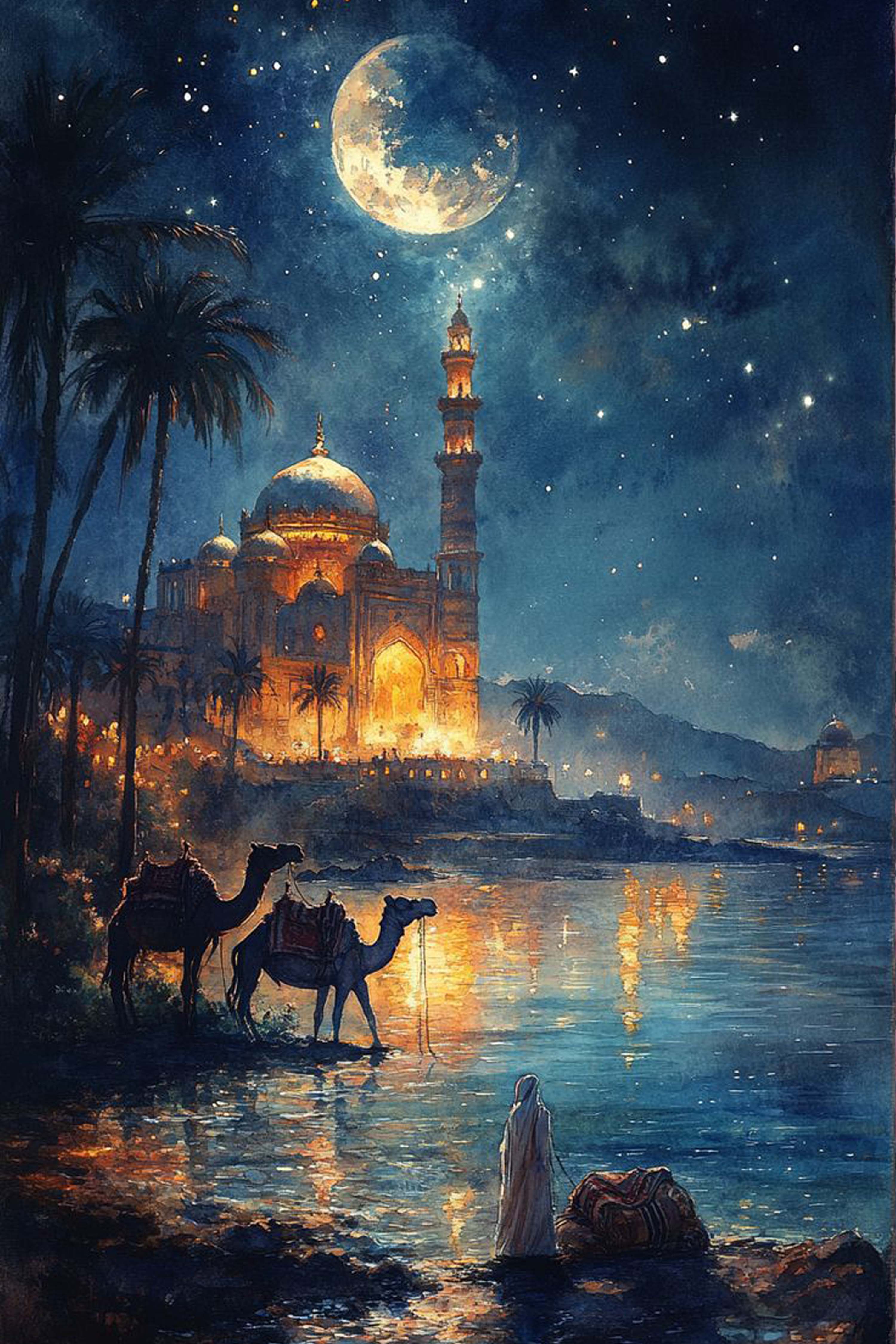 Moon Over Minarets Diamond Painting Kit