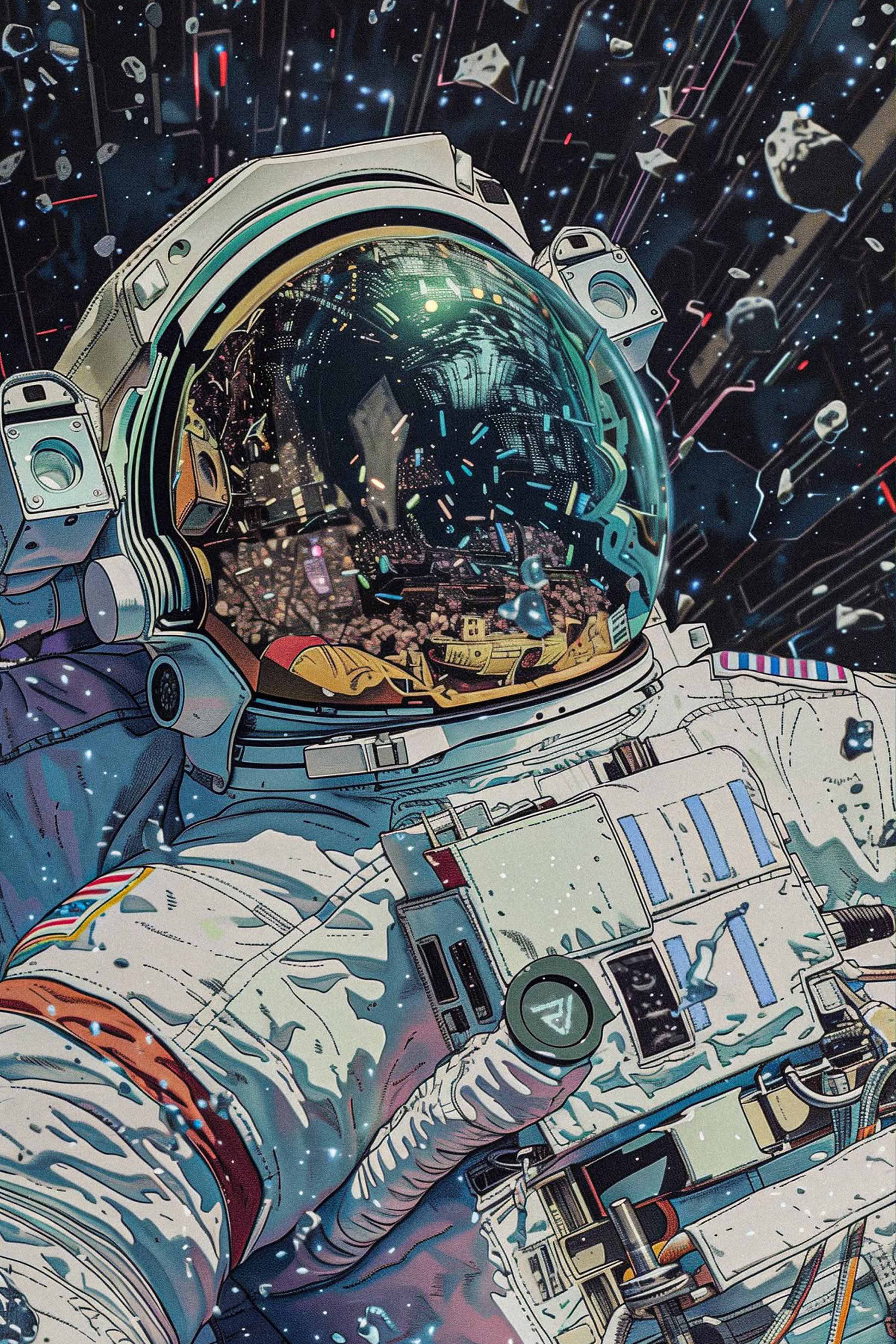 Astronaut Space Art Diamond Painting Kit