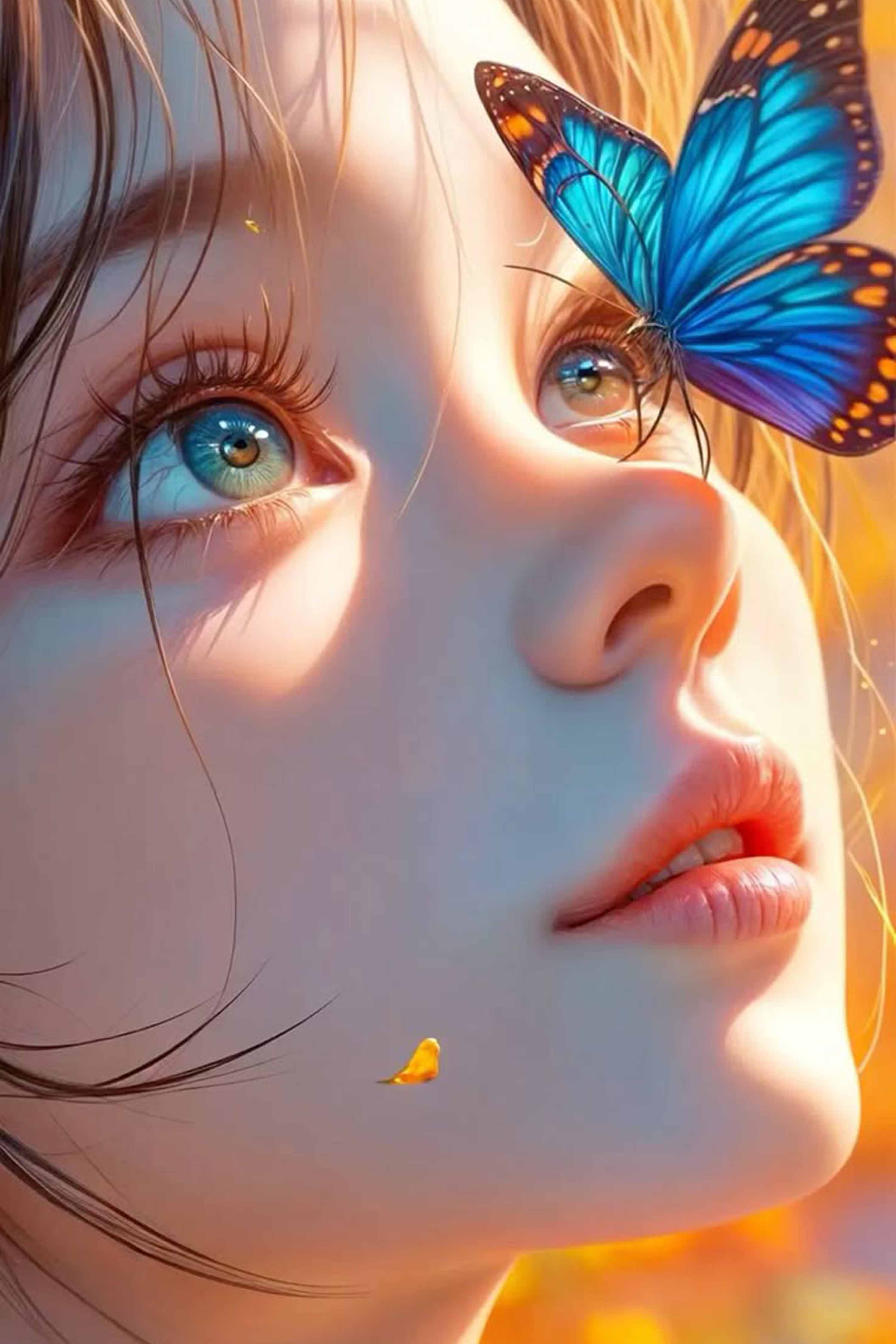 Blue Butterfly Whisper Diamond Painting Kit