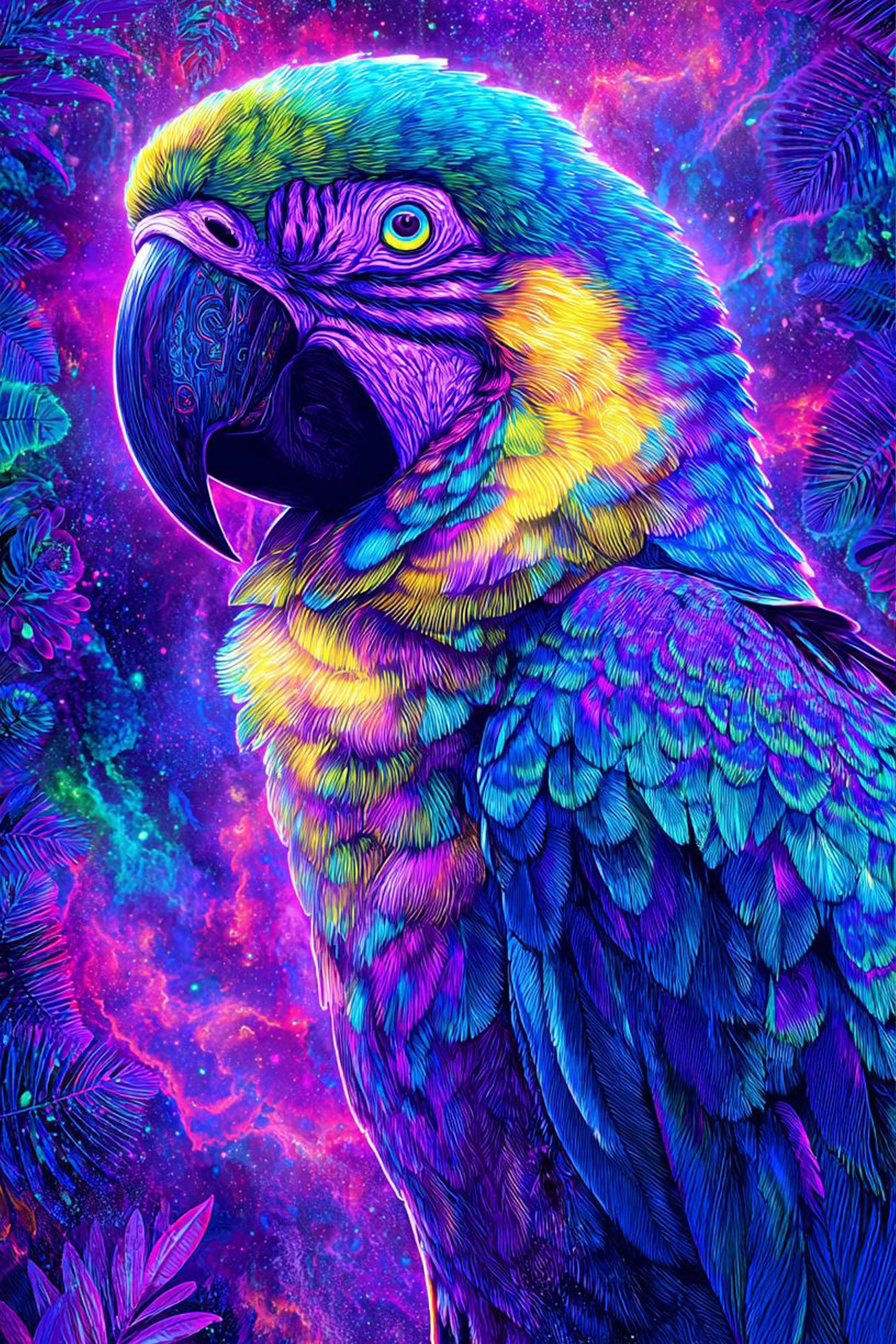 The Cosmic Parrot Diamond Painting Kit