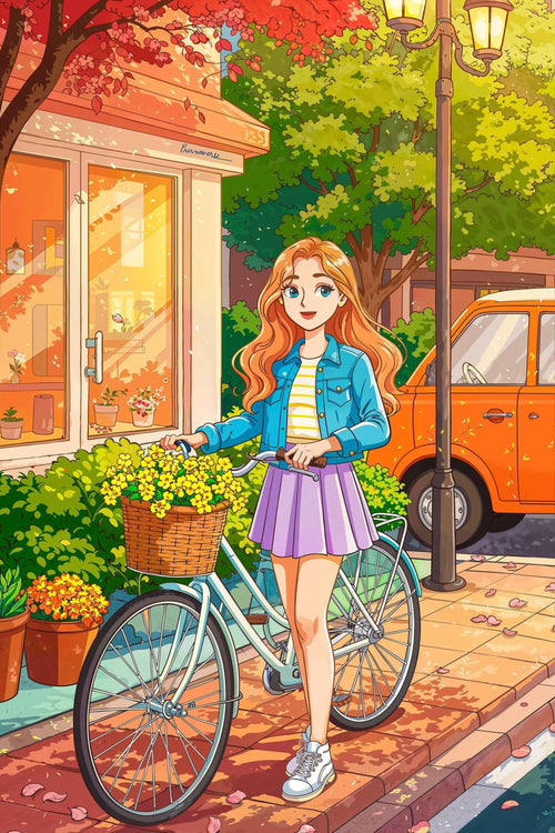 Autumn Street Stroll Diamond Painting Kit