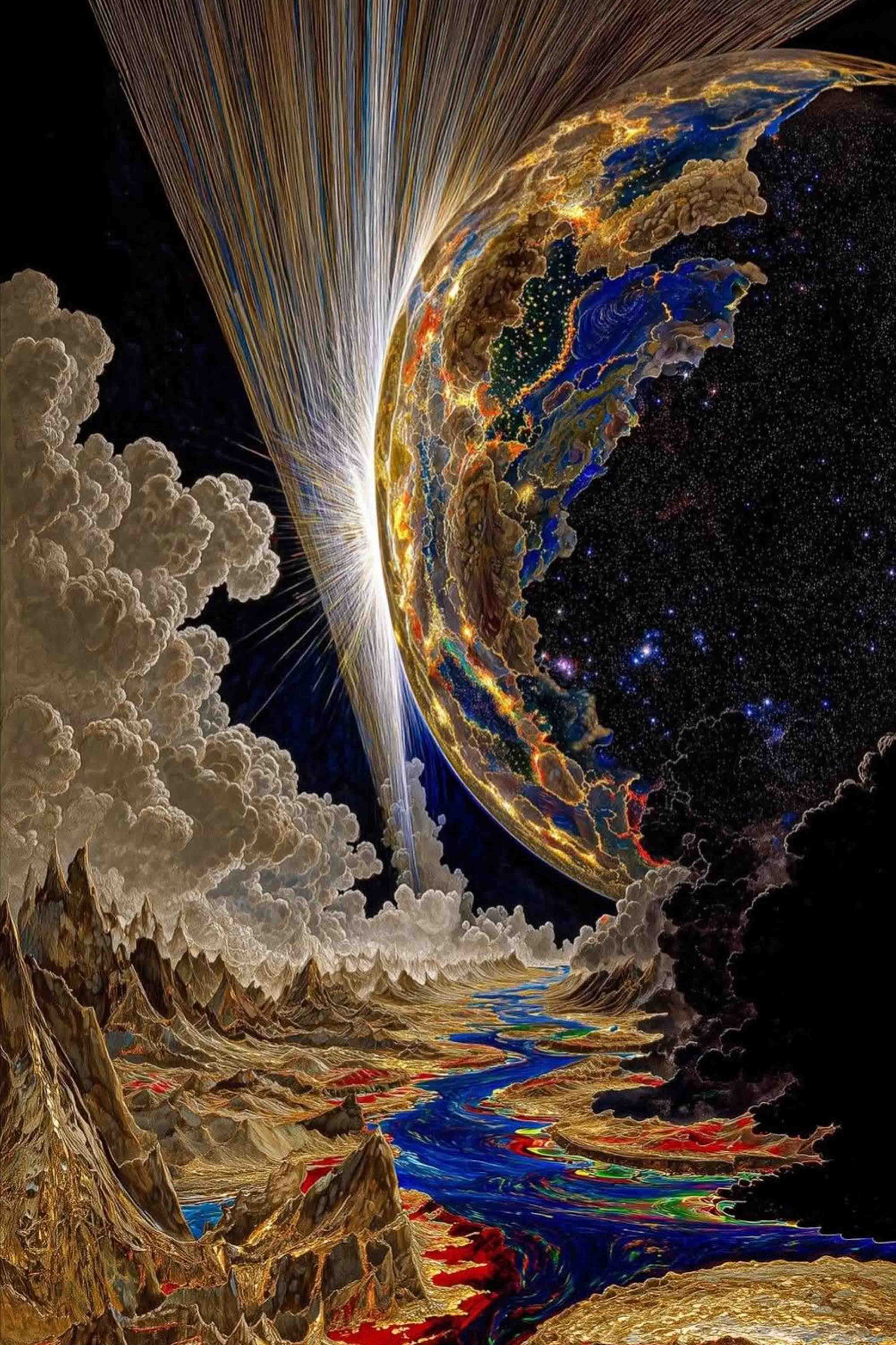 Mystical Space River Diamond Painting Kit