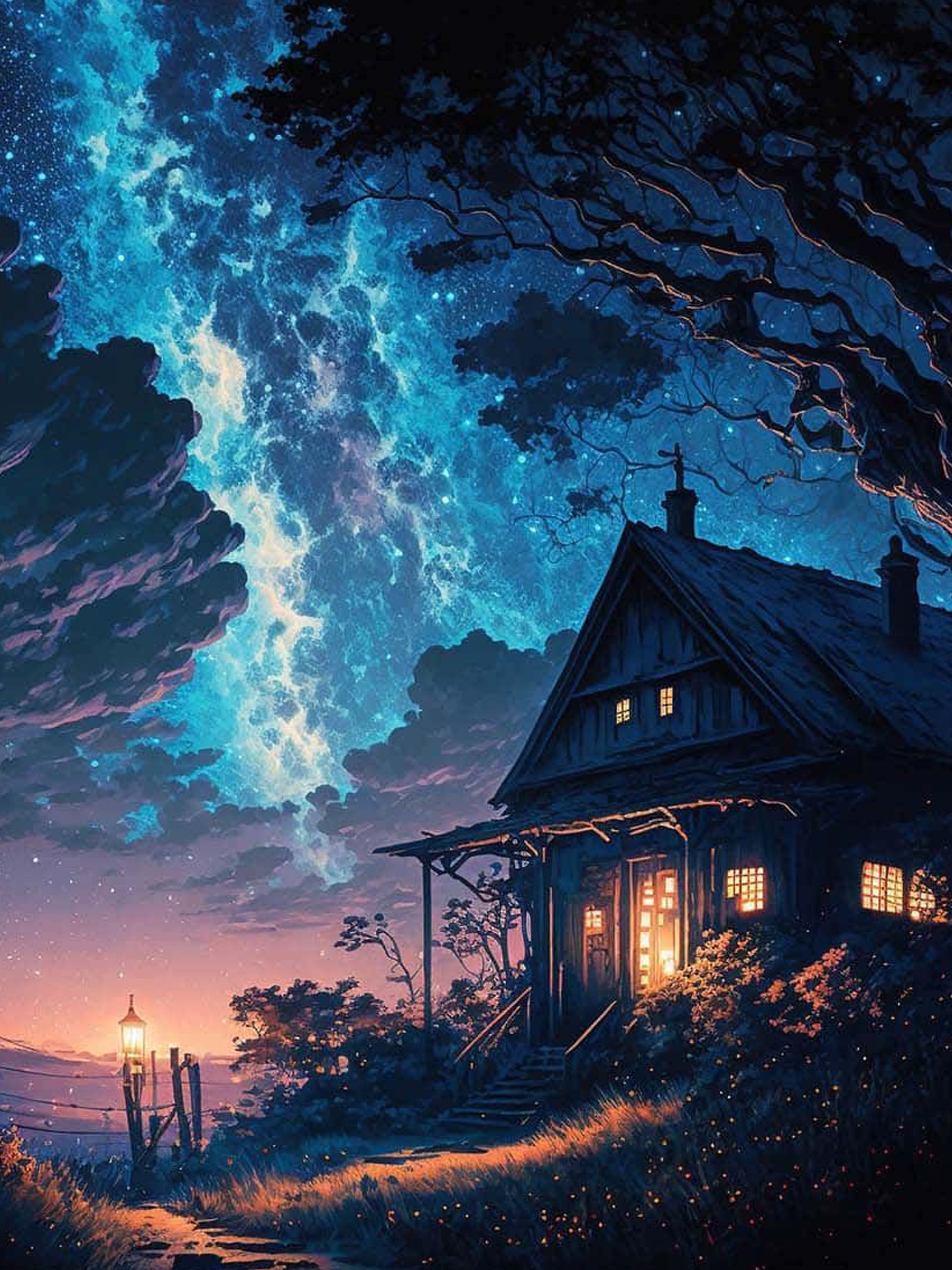 The Starwatcher Cottage Diamond Painting Kit