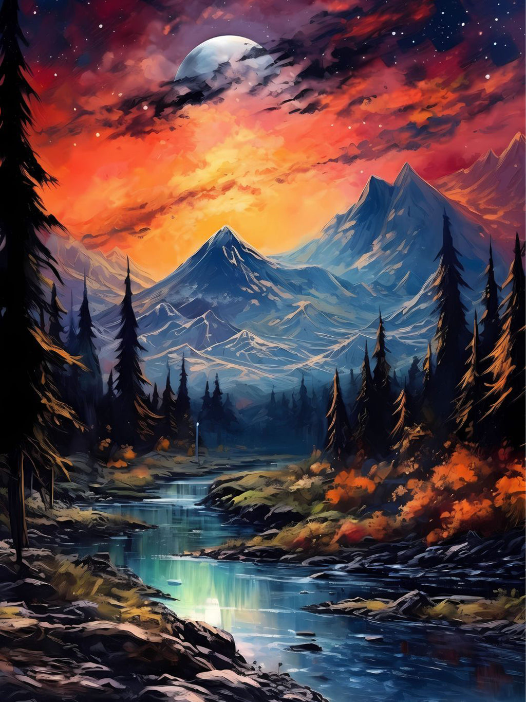 Whispers of the Dusk Mountains Diamond Painting Kit