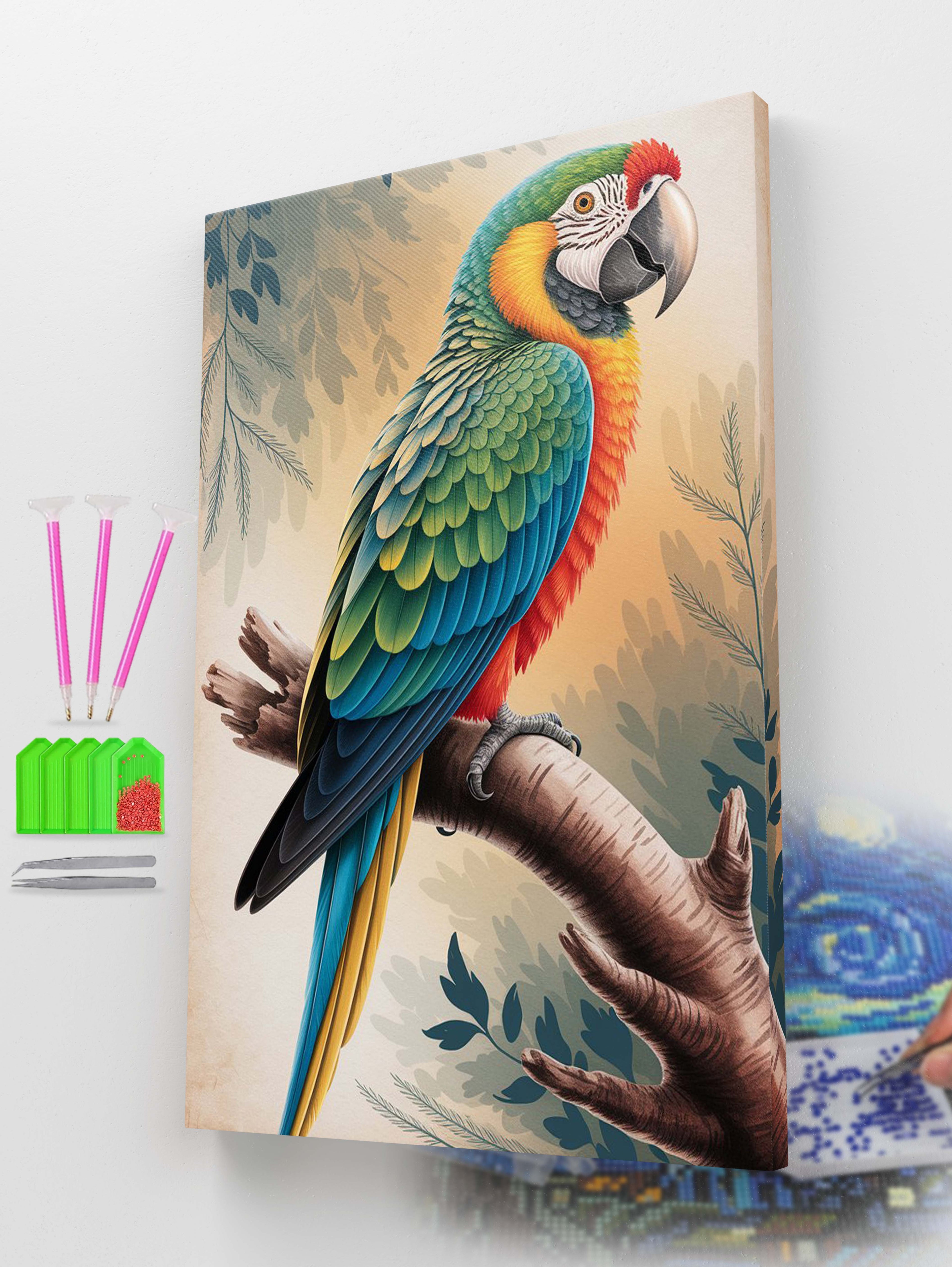 Radiant Macaw Diamond Painting Kit