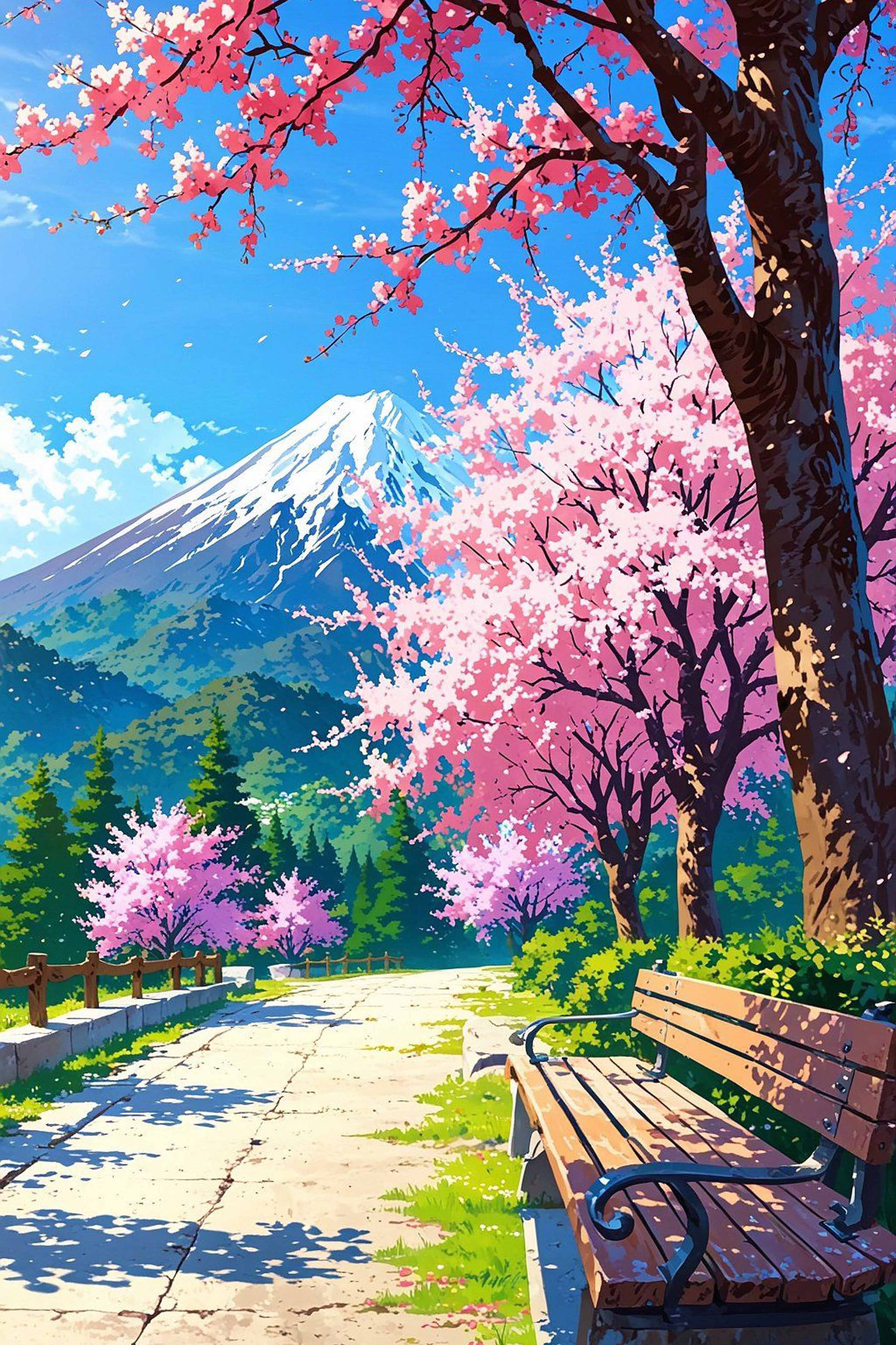 A Bench in Bloom Diamond Painting Kit