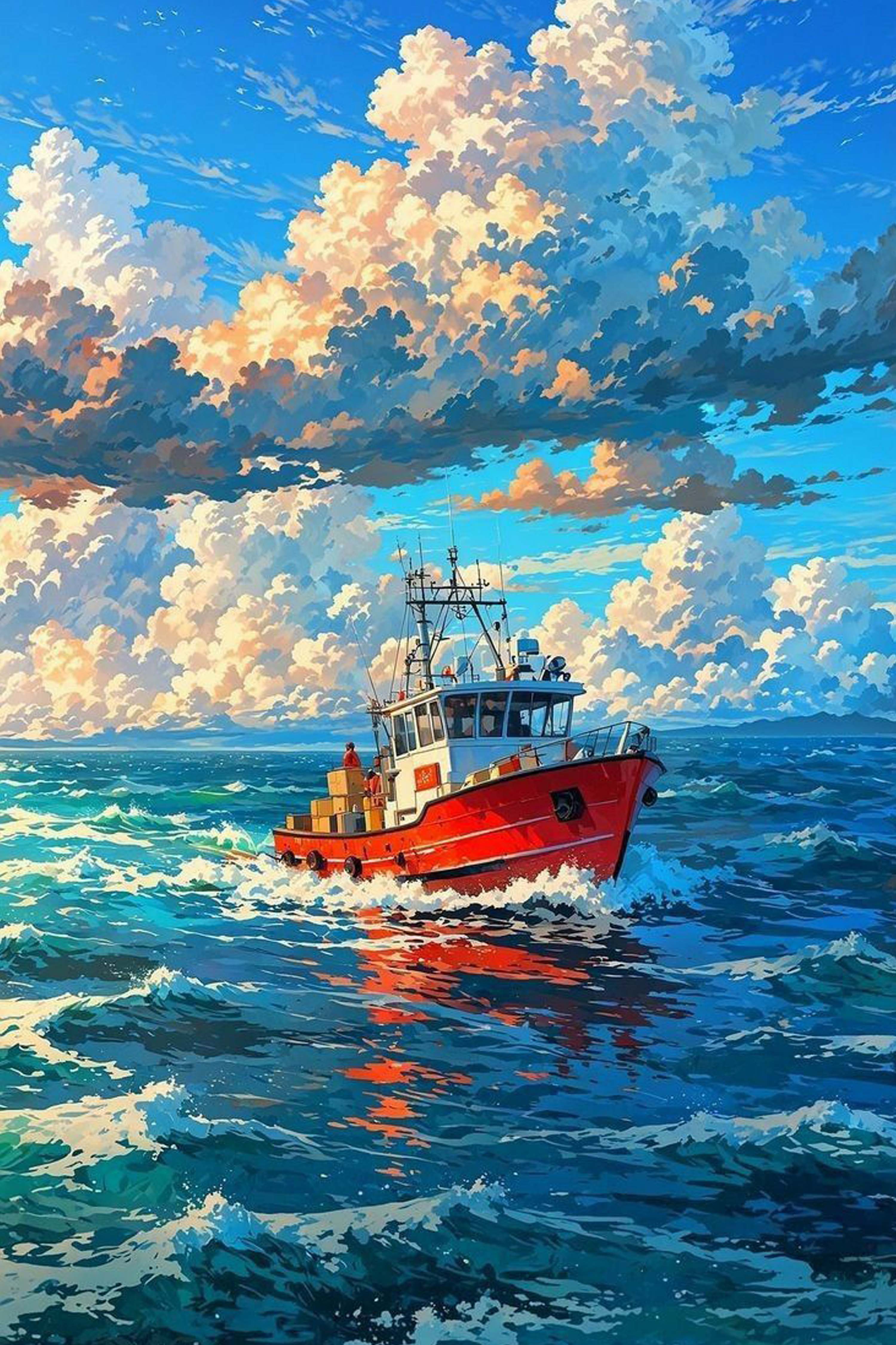 Voyage Beneath the Clouds Diamond Painting Kit